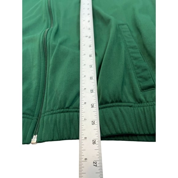 Nike Track Jacket Swoosh Logo Sportswear Full Zip Mock Neck Green Long Sleeve L - Picture 10 of 10